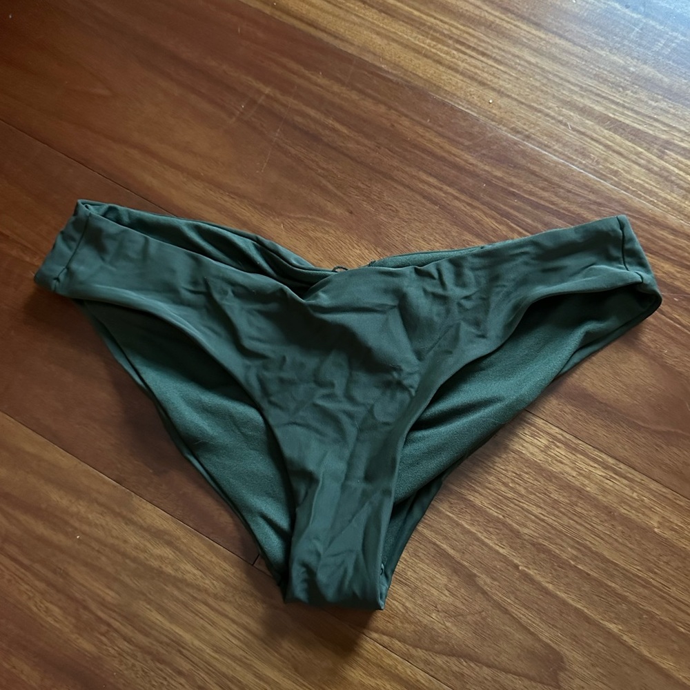 Army green shade and shore bikini bottoms